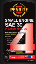 Penrite Small engine SAE30 Premium Mineral Non friction modified general purpose 4 stroke engine oil  Go Karts Australia