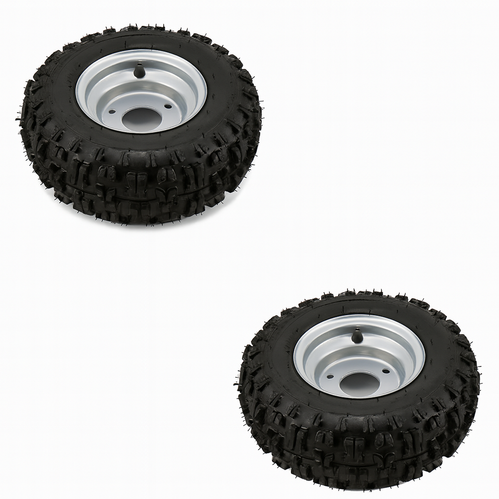 Tyre & Rim 6 inch Knobbly fitted 13x6.5-6 TWO TYRES