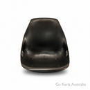 Hard plastic seat 
Measurements 50H x 50D x 40W
www.gokartsaustralia.com.au